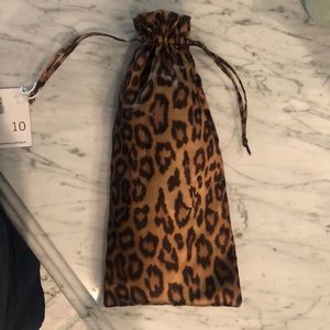 NWT BananaRepublic Leopard Satin slide Slippers 10